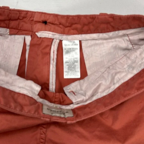 Quiksilver Waterman Down Under 4 Burnt Orange Chino Shorts Mens 31 EQMWS03014 - Picture 8 of 9